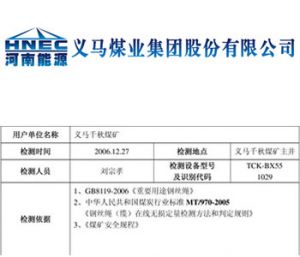 义马千秋煤矿使用TCK.W评价报告